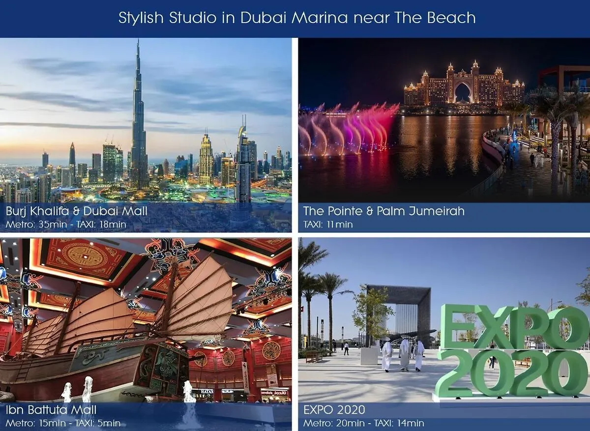 Stylish Studio In Dubai Marina Near Beach And Metro Z614 Apartment